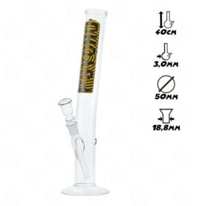 Bongo Szklane Psycho Bent Neck Wygięte | 40 cm