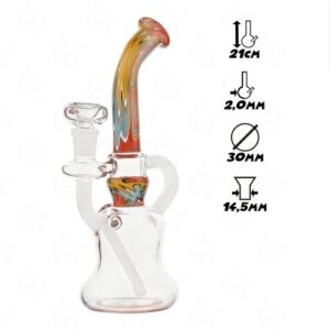 Bongo Szklane Artystyczna Szyjka | 21 cm