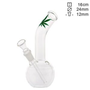 Fajka wodna, Bongo Szklane | Leaf Bouncer Saxo | 16 cm